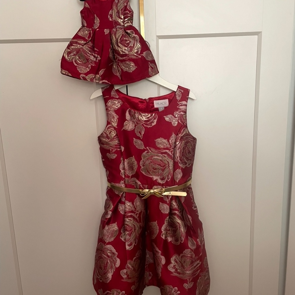 Children’s Place Girl and Doll matching dress set, size 8